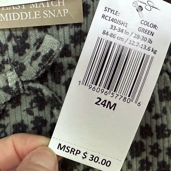 Jessica Simpson Baby Girl Romper W Headband 24 Months One Piece Jumper Green NWT - Picture 4 of 7